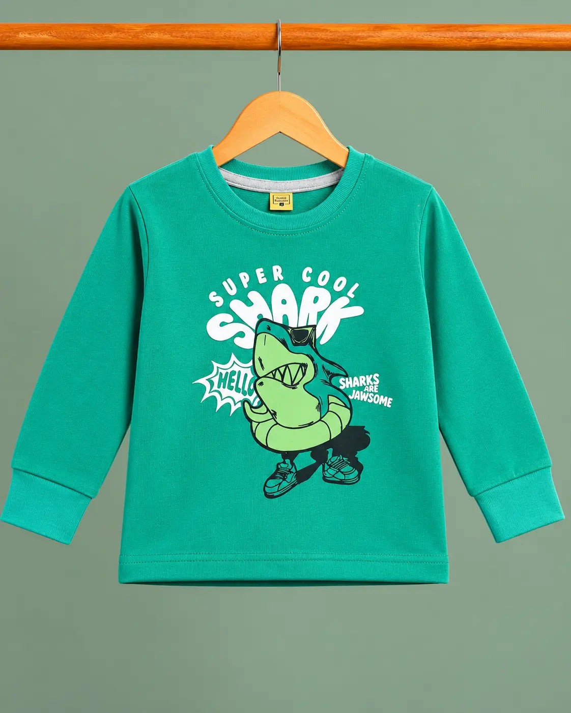 Kid's Shark Printed long Sleeves Shirt - LS-153