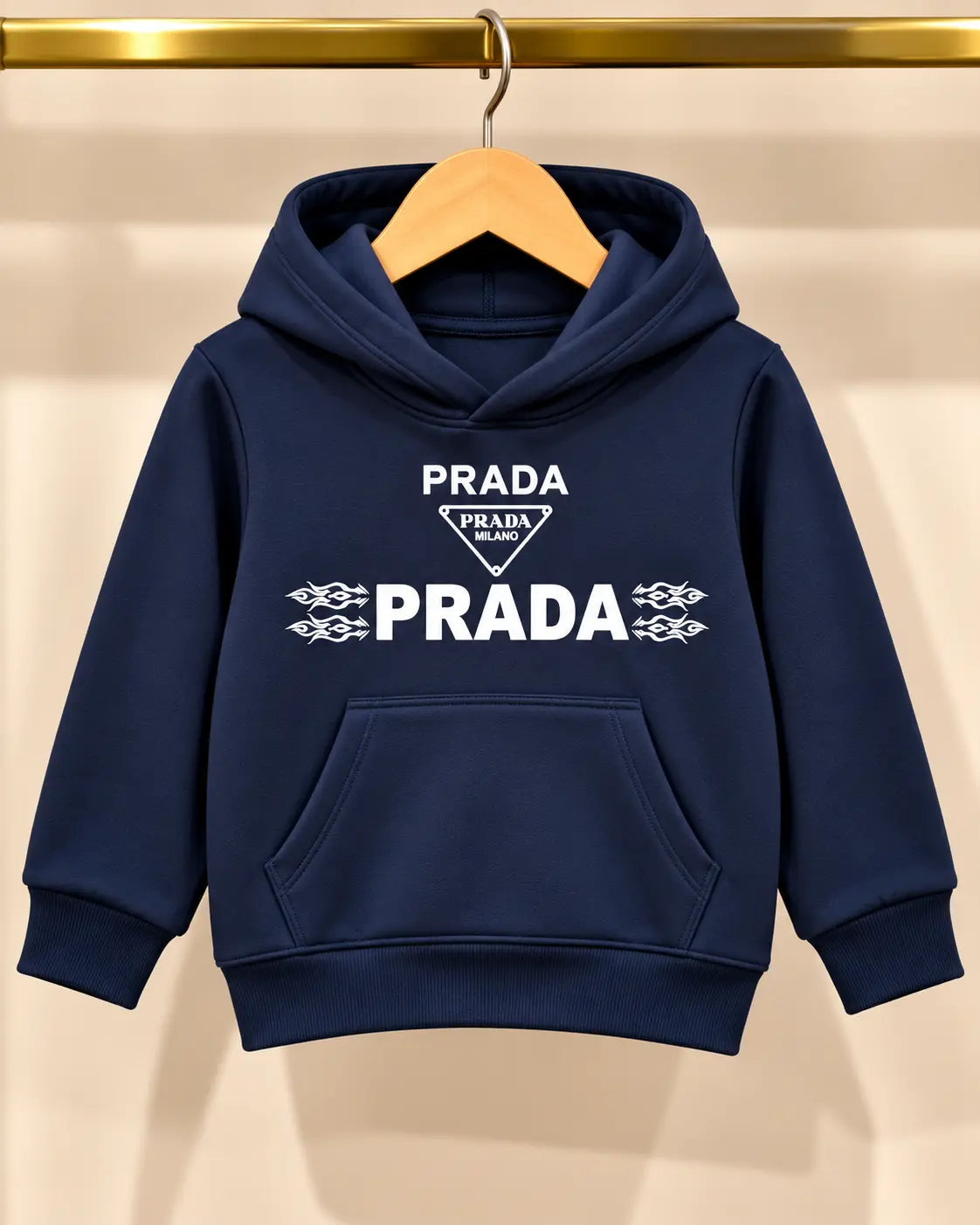 Kids Prada Printed Fleece Winter Hoodies for boys and Girls - HD-075