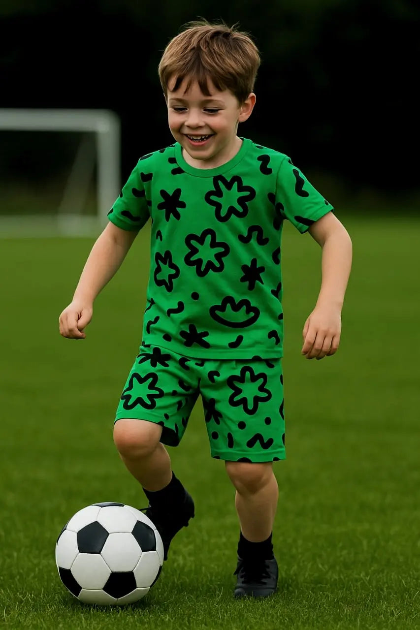 Junior Republic Kid's Abstract Printed Twin Set