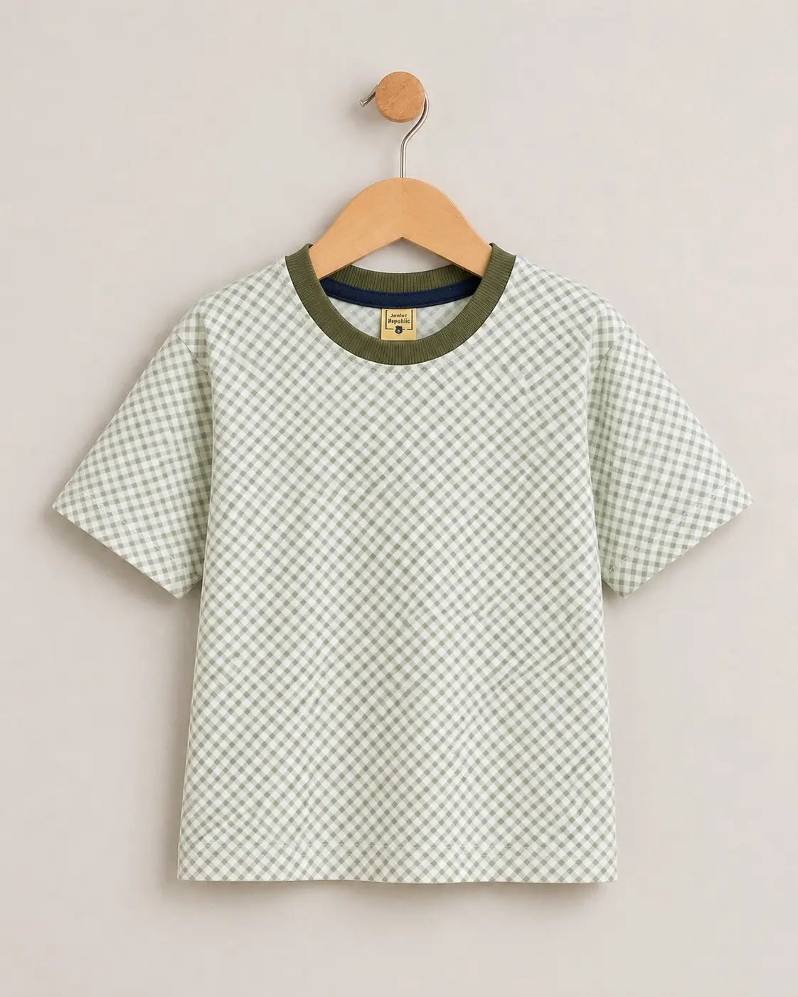 Junior Republic Kid's All over check Print Tee Shirt