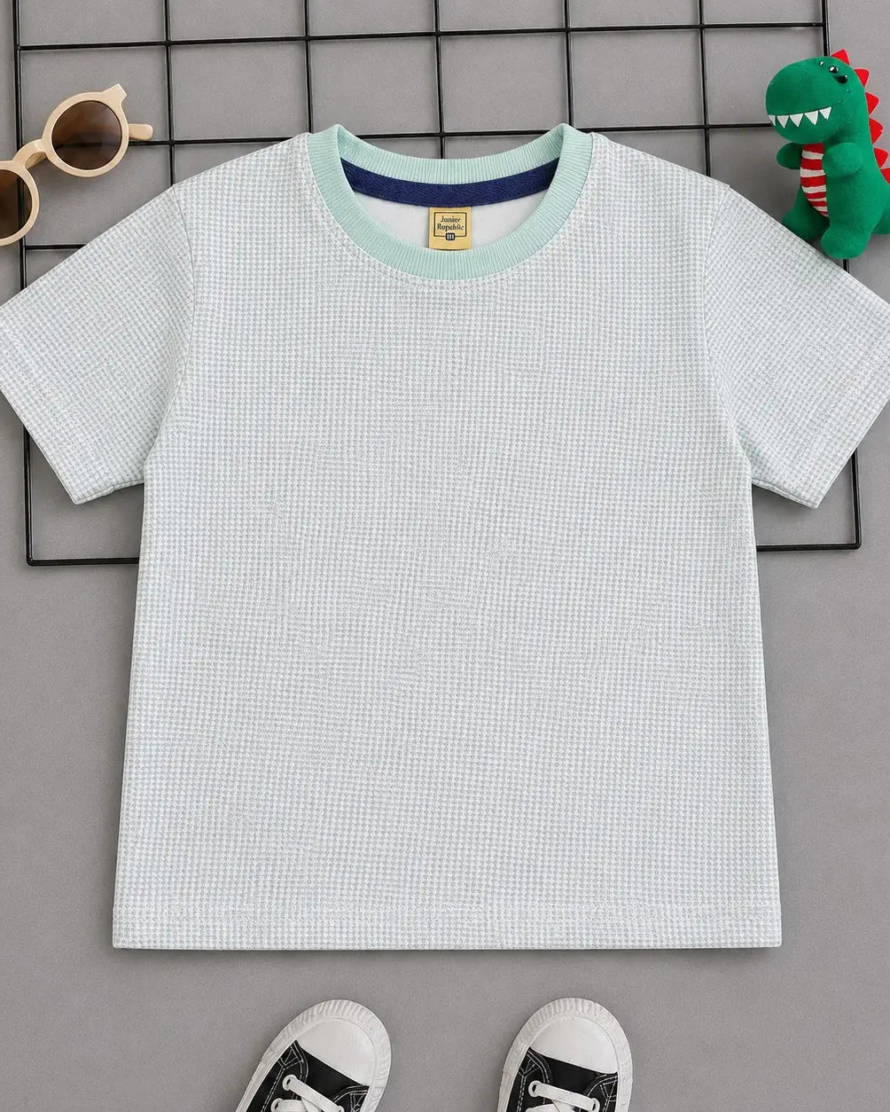 Junior Republic Kid's All over check Print Tee Shirt