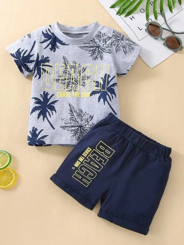 Junior Republic Kid's Beach Printed Twin Set
