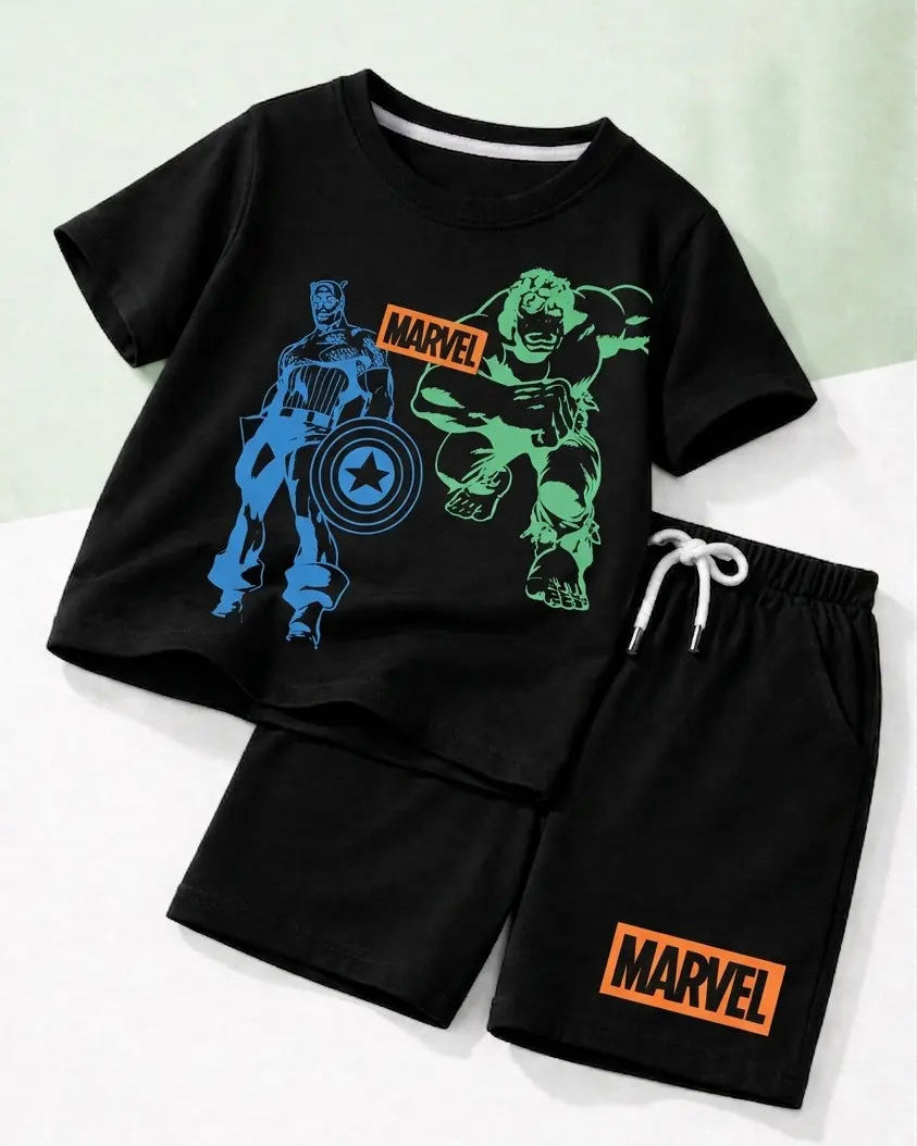Junior Republic Kid's Marvel Printed Twin Set