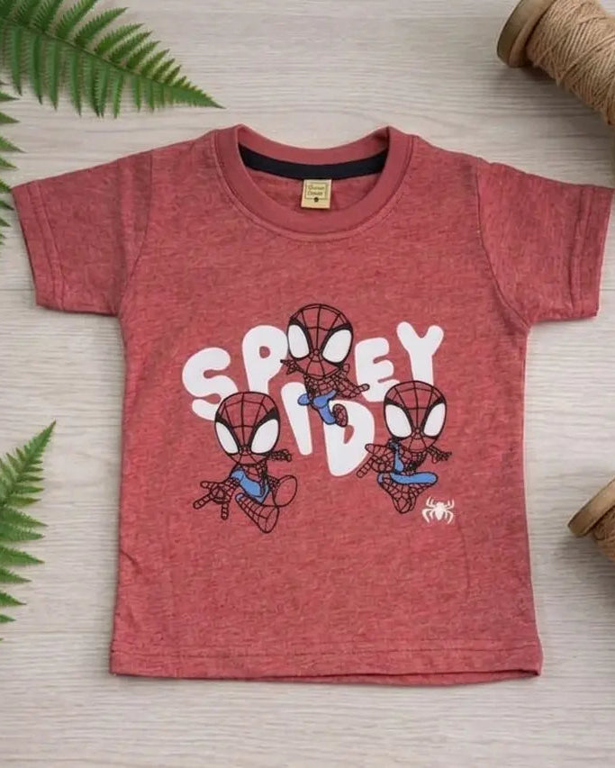 Junior Republic Kid's Spidey Printed Tee Shirt
