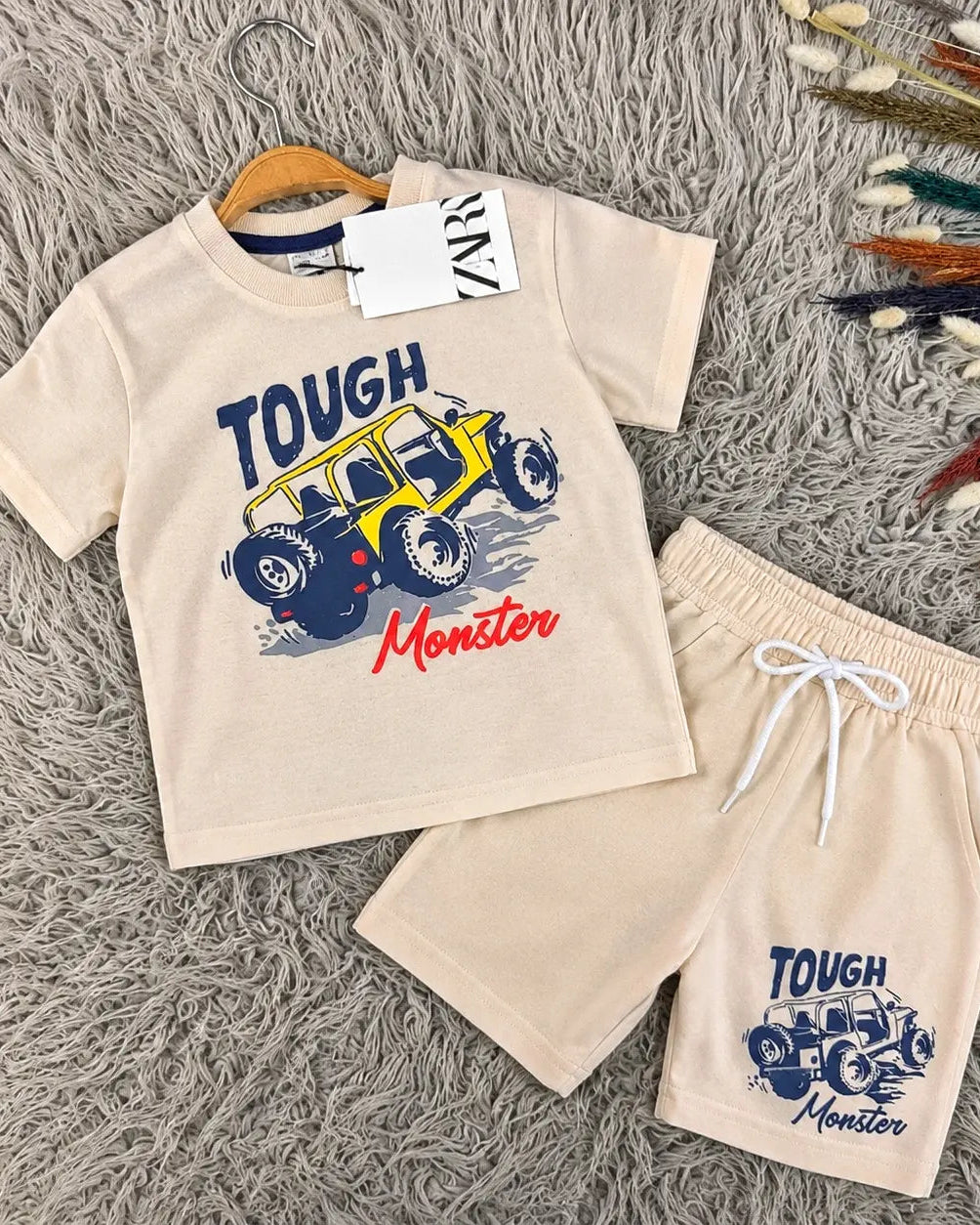 Junior Republic Kid's Tough Monster Printed Twin Set
