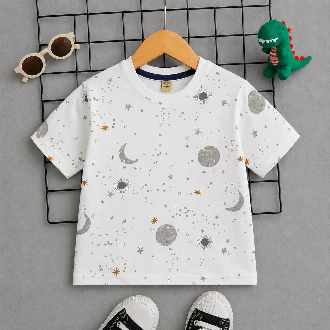 Junior Republic Kid's all over Galaxy Print Tee Shirt