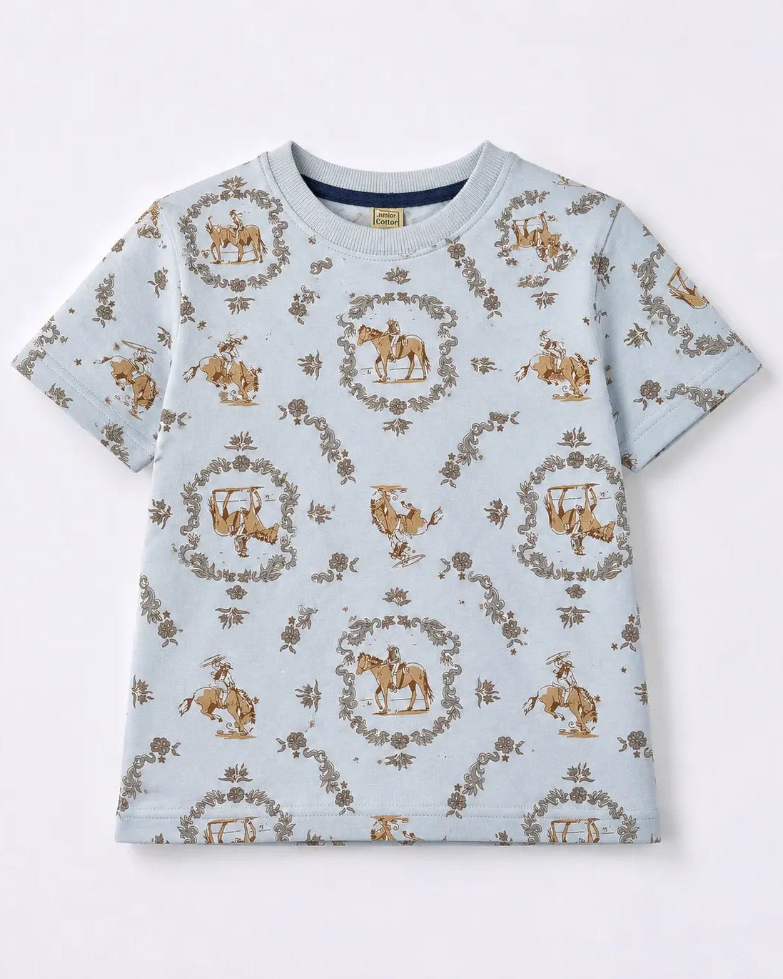 Junior Republic Kid's all over horse Printed Tee Shirt