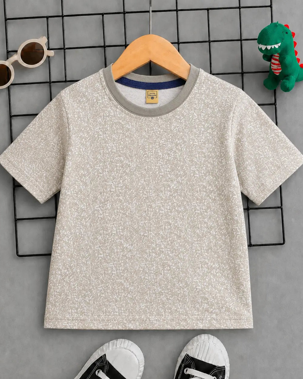 Junior Republic Kid's all over leaf Print Tee Shirt
