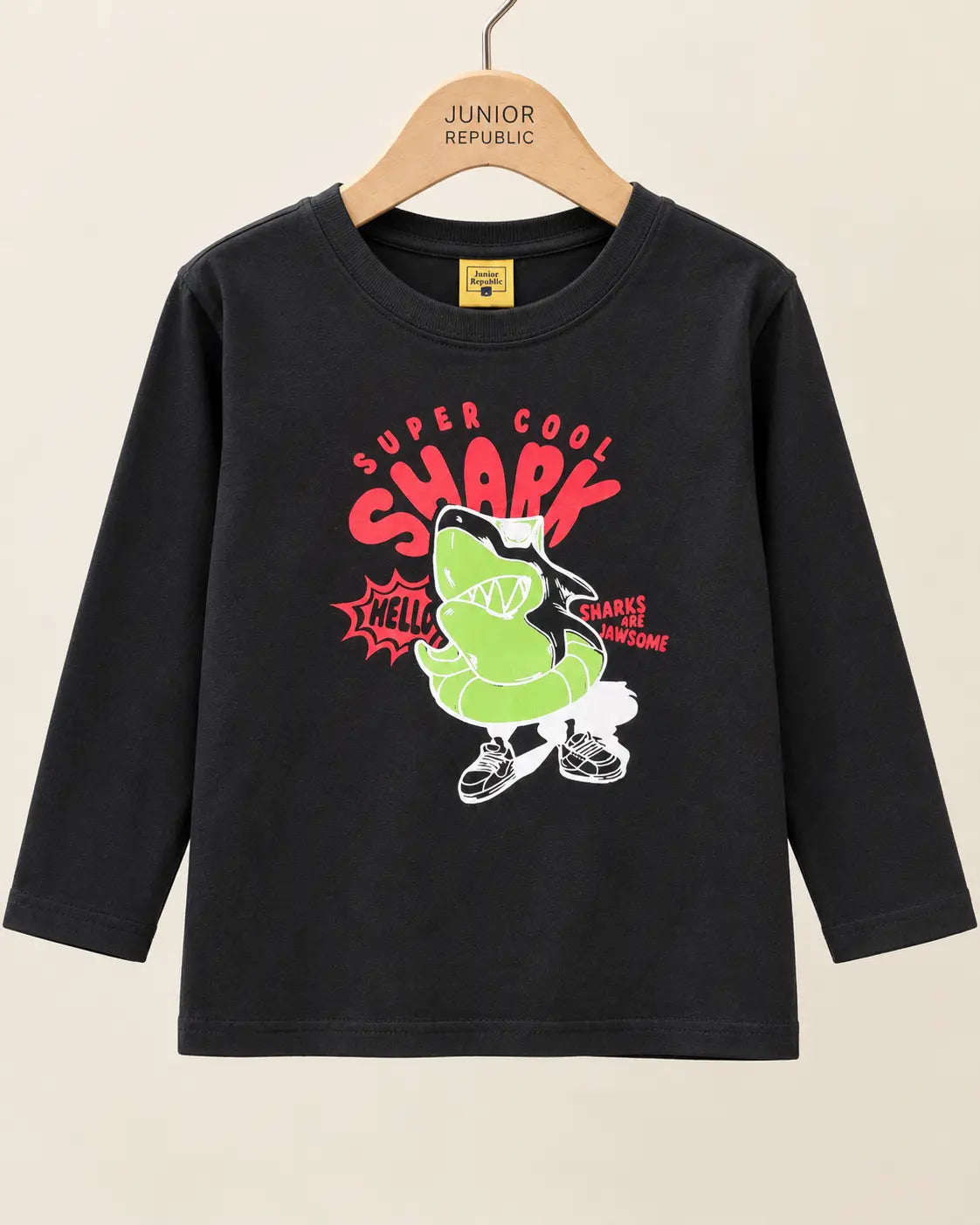 Kid's Shark Printed Style long Sleeves Shirt