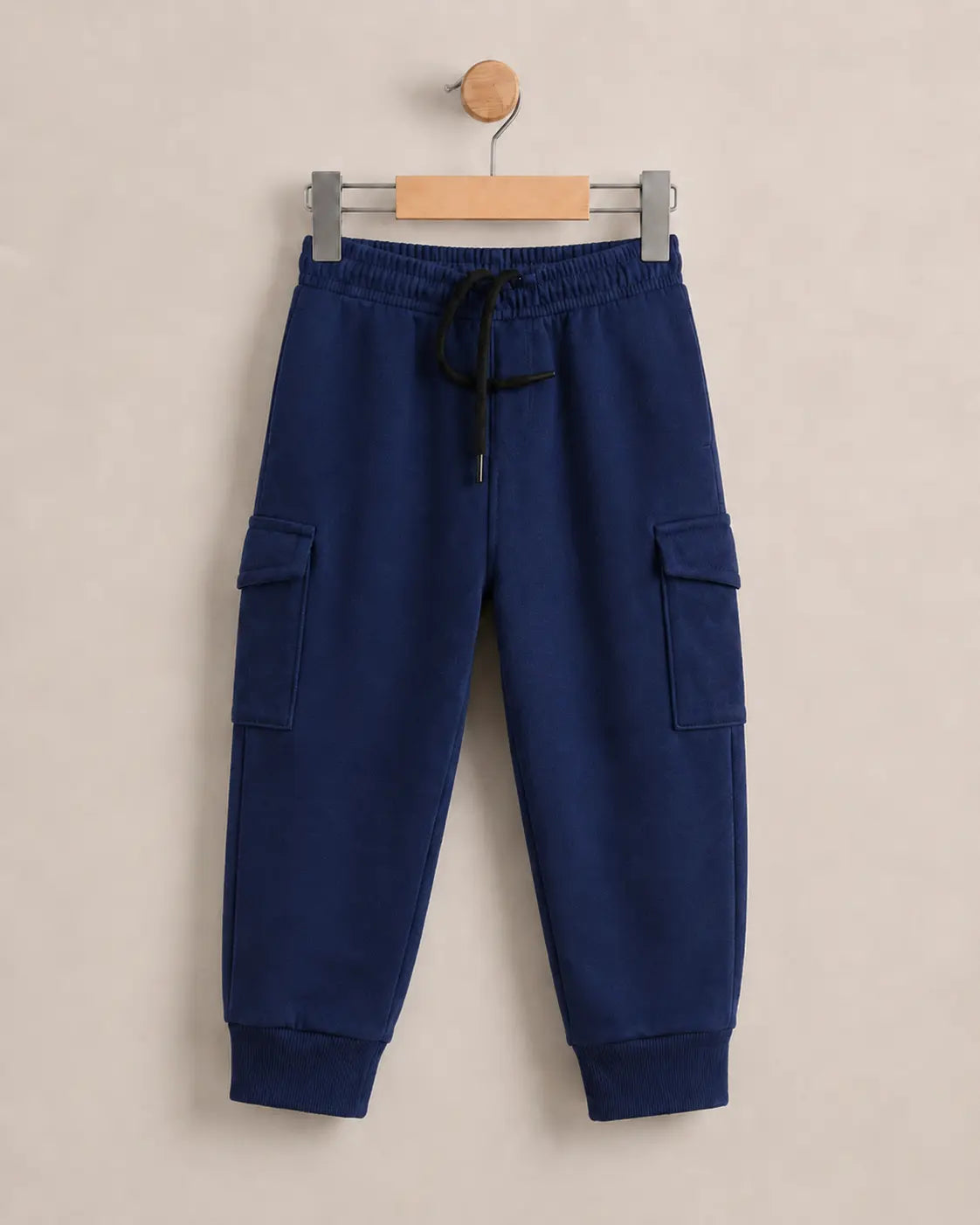 Kids Navy Blue Cargo Jogger Trouser