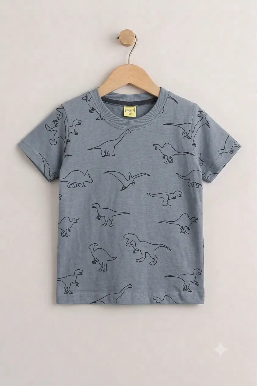 -Minor Fault- Junior Republic Kid's Dinosaur Printed Tee Shirt