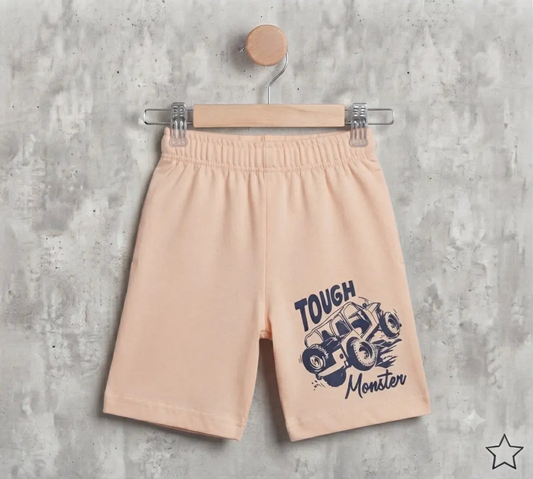 Junior Republic KID'S Tough Monster Printed Summer Cotton Jersey Shorts