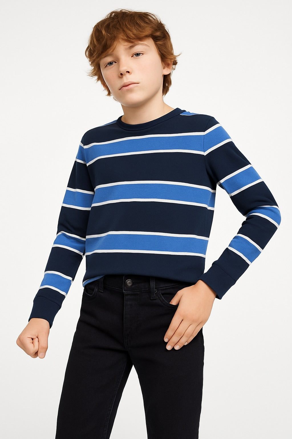 Junior Republic Cotton Jersey Stripes Style Long Sleeve Shirt - Rs. 499 SALE