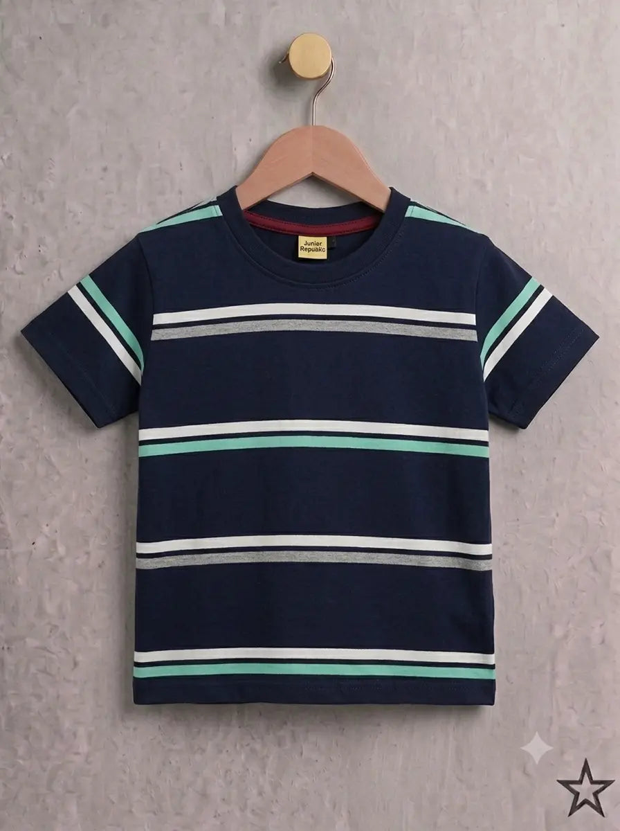 Junior Republic Kid's Stripes style Tee Shirt