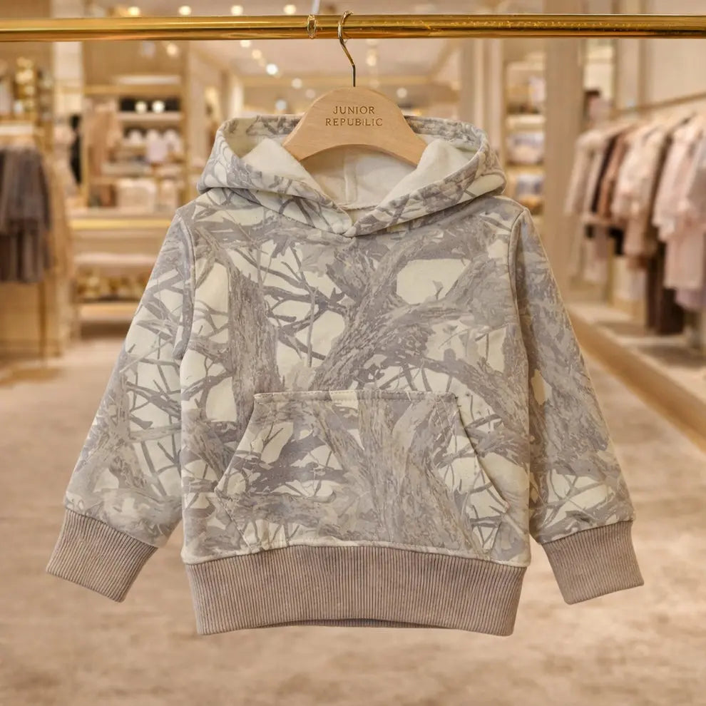 Junior Republic Printed Kids Fleece Winter Hoodies for Boys and Girls - HD-006