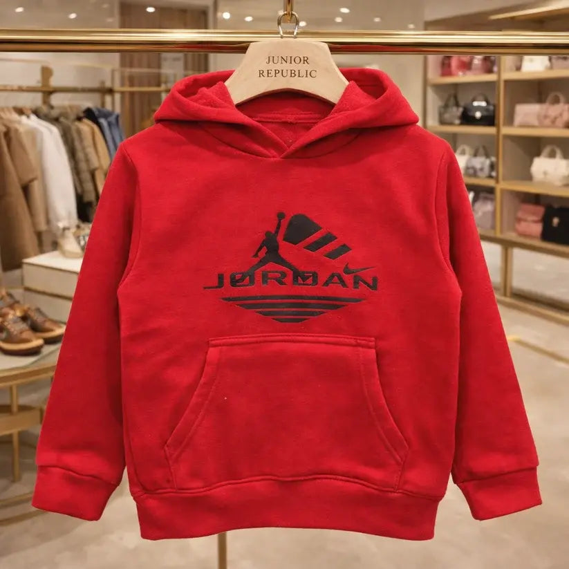Junior Republic Jordan Printed Kids Fleece Winter Hoodies for Boys and Girls - HD-018