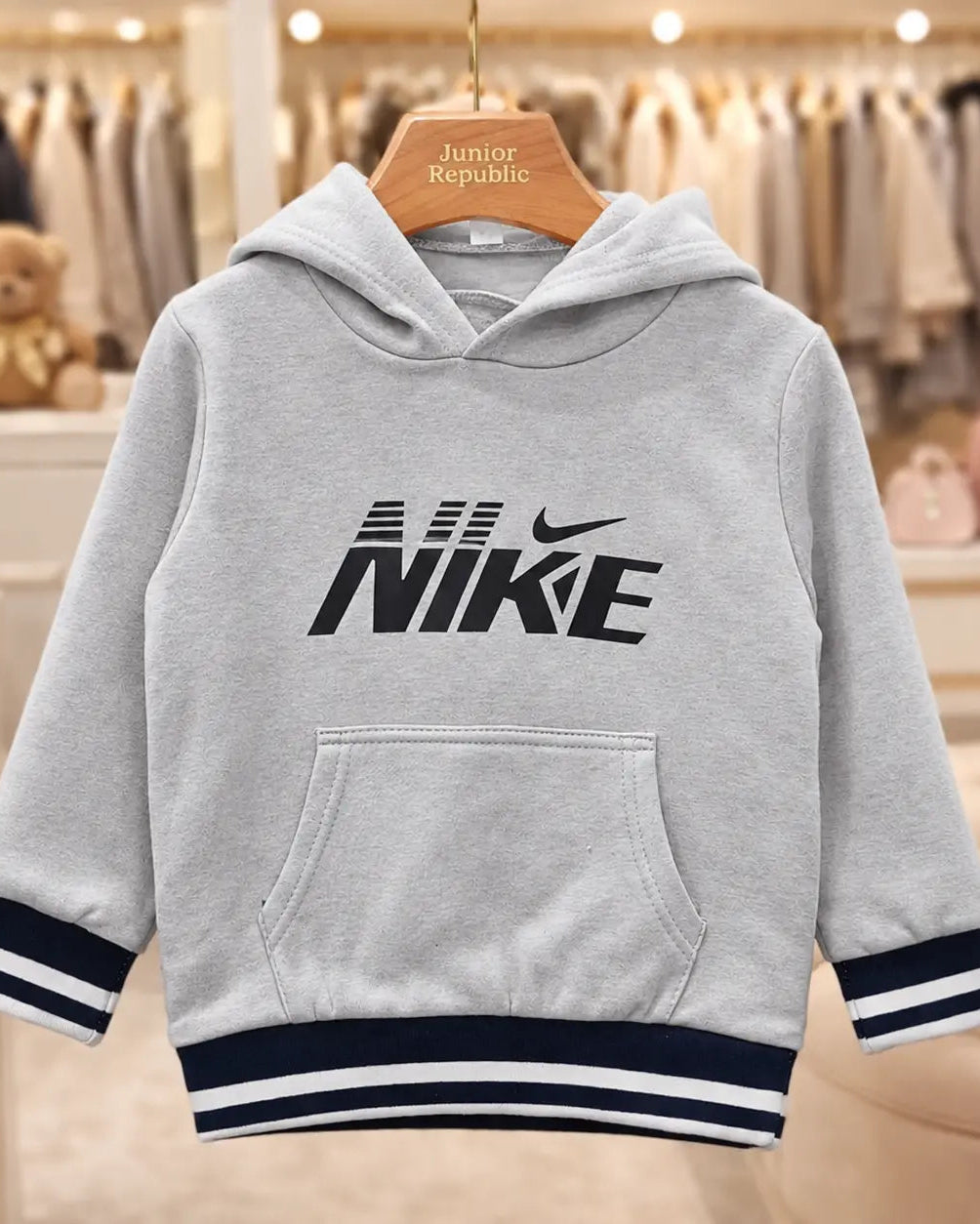 Junior Republic Nike Printed Kids Fleece Winter Hoodies for boys and Girls - HD-008