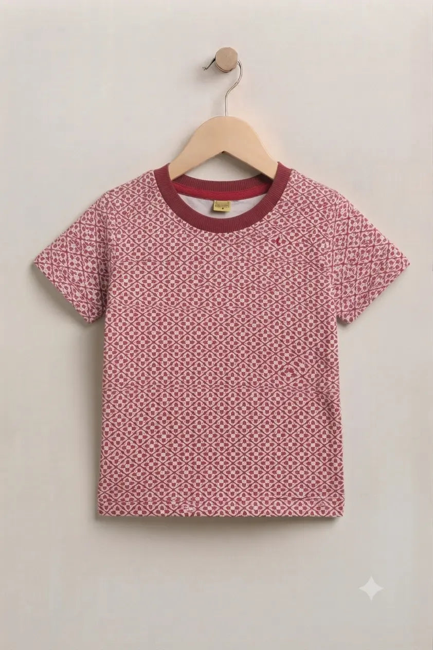 Junior Republic Kid's All over Check Print Tee Shirt