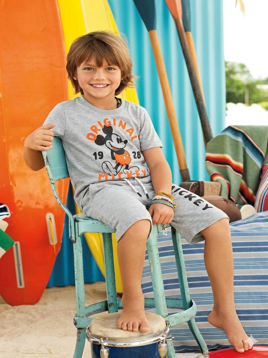 Junior Republic Kid's Mickey Mouse Printed Twin Set