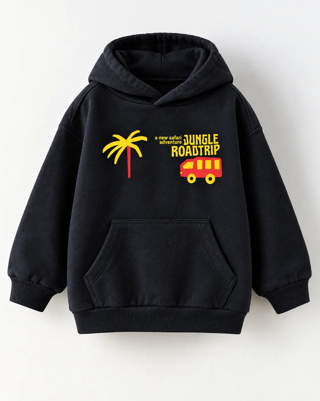 Junior Republic Jungle Roadtrip Printed Kids Fleece Winter Hoodies for boys and Girls - HD-054
