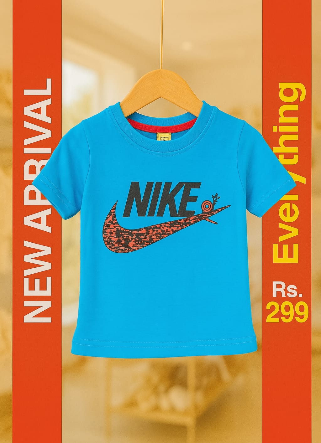 Junior Republic Kid's Nike Printed Crew Neck Tee Shirt - Rs. 299 SALE