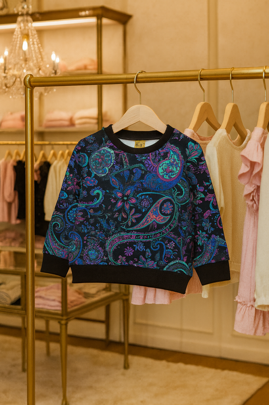 Junior Republic Floral Neon Printed Long Sleeve Fleece Winter Sweatshirt - Rs. 499 SALE