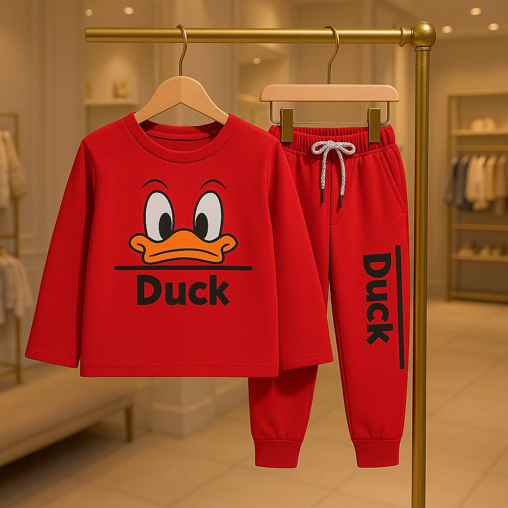 Junior Republic Kid's Duck Printed Fleece Winter Suit