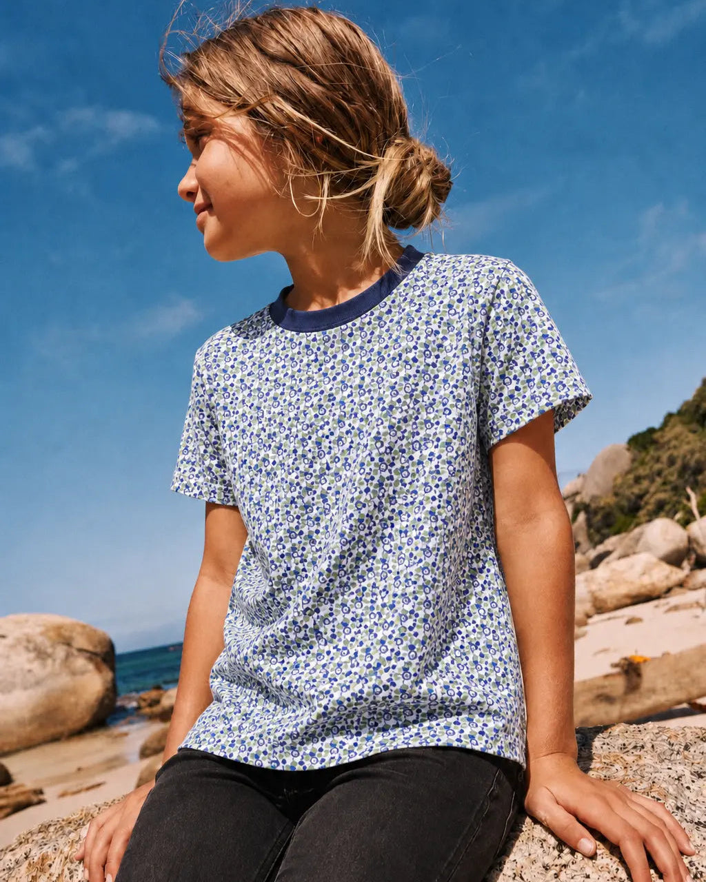 Kid's all over Miniature Print Tee Shirt - TE-017