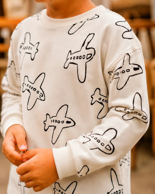Kid's Airplane all over Print long Sleeves Shirt