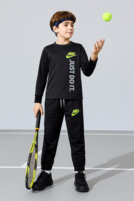 Junior Republic Kid's Just do it Printed Activewear Suit