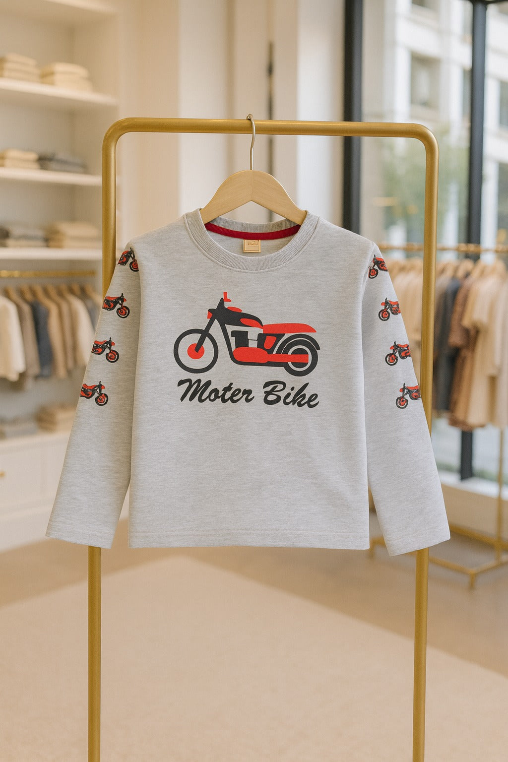 Junior Republic Motorbike Printed Long Sleeve Fleece Winter Shirt - Rs. 499 SALE