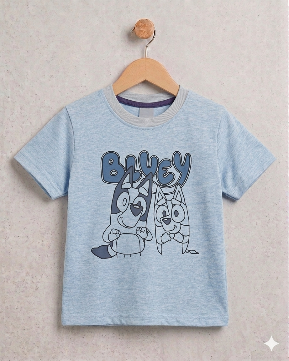 -Minor Fault- Junior Republic Kid's Bluey Printed Tee Shirt