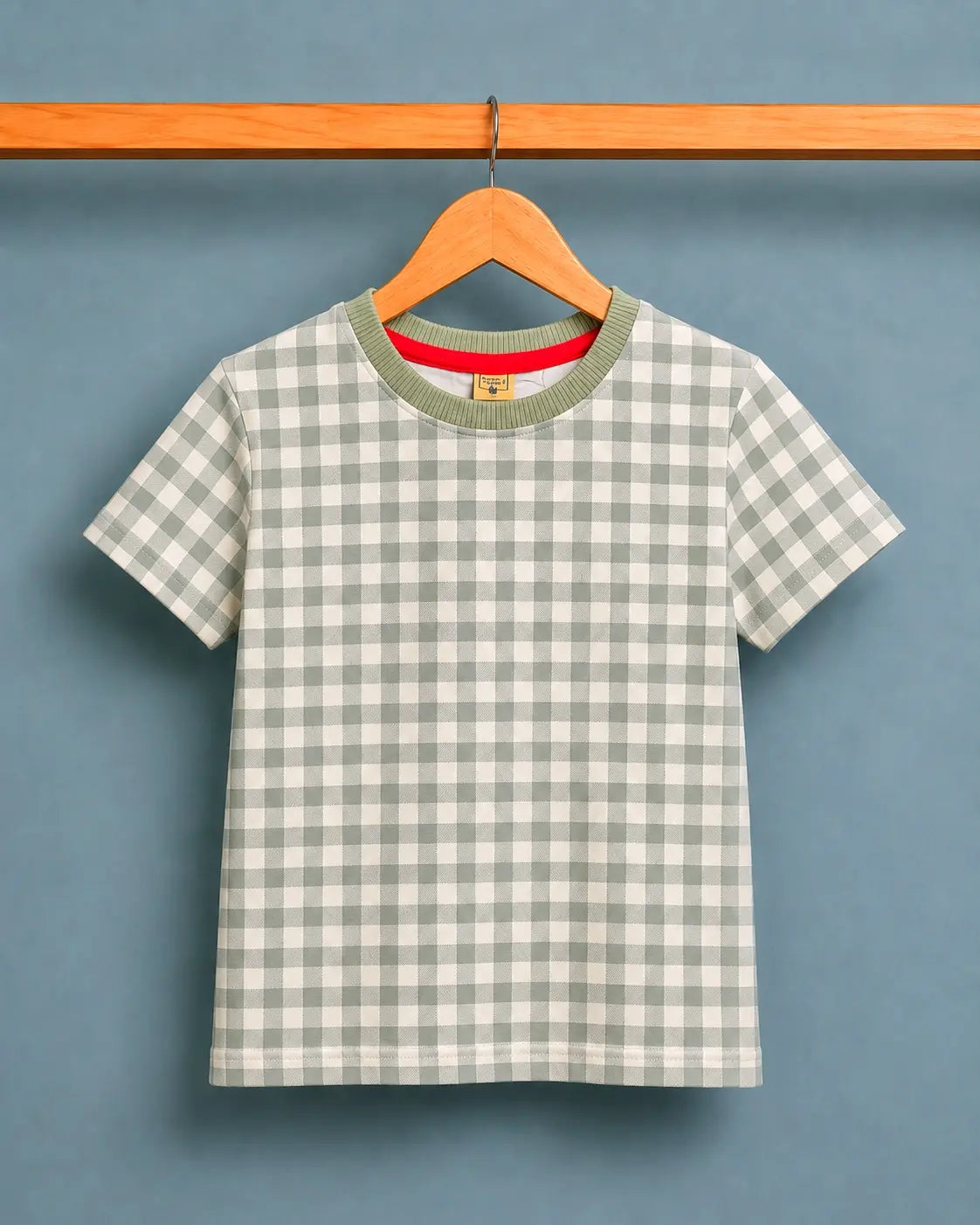 Junior Republic Kid's All over Check Print Tee Shirt