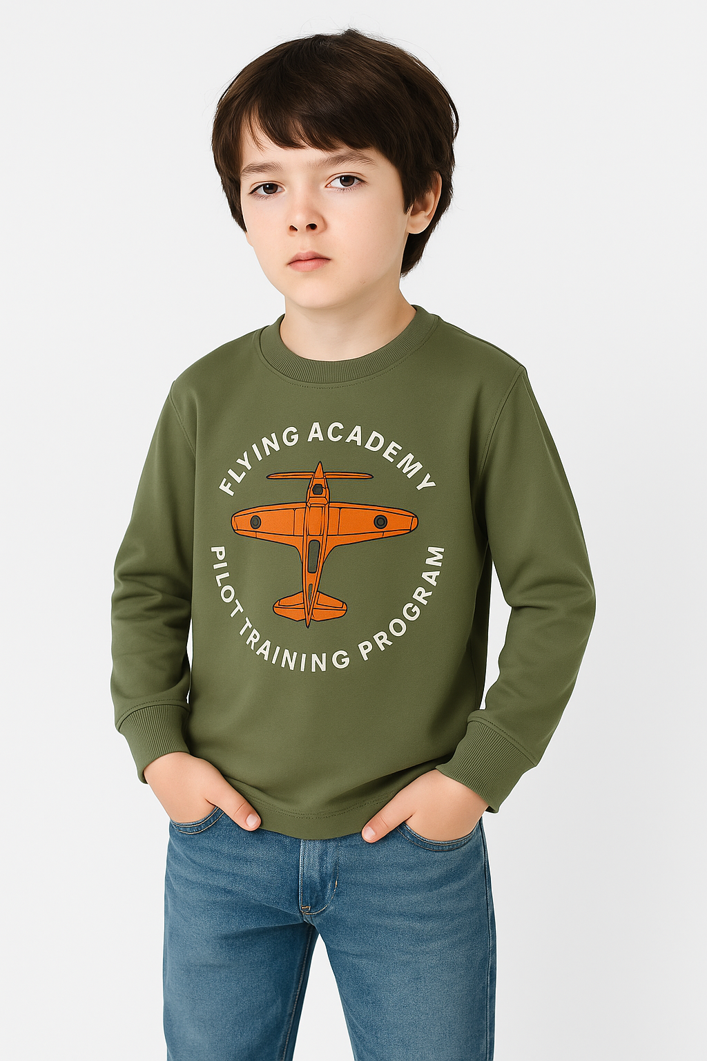 Junior Republic Cotton Jersey Flying Academy Printed Long Sleeve Shirt - Rs. 499 SALE