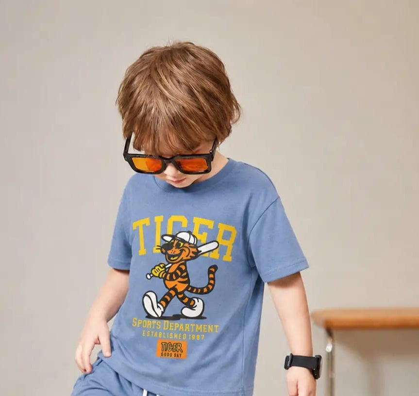 -Minor Fault- Junior Republic Kid's Tiger Printed Tee Shirt