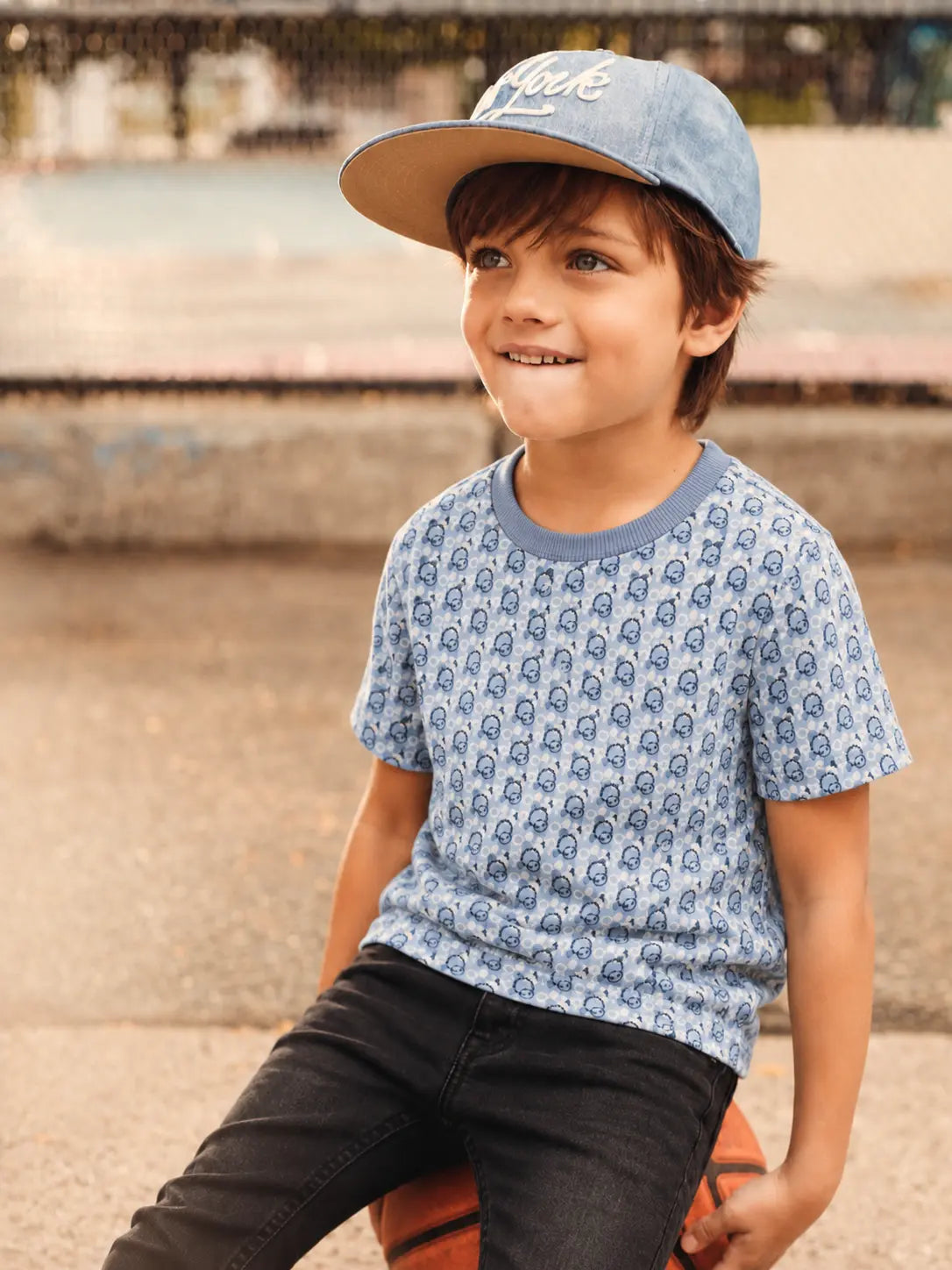 Junior Republic Kid's all over Miniature Print Tee Shirt