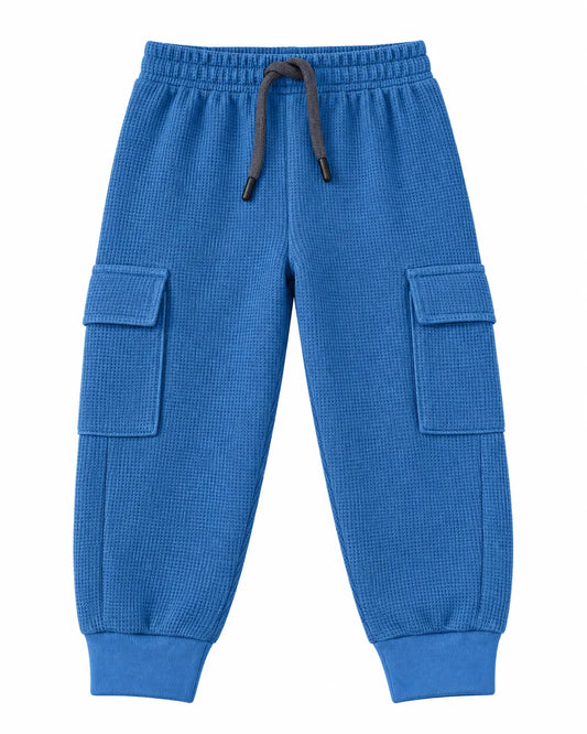Kids Waffle Knit Cargo Jogger Trouser