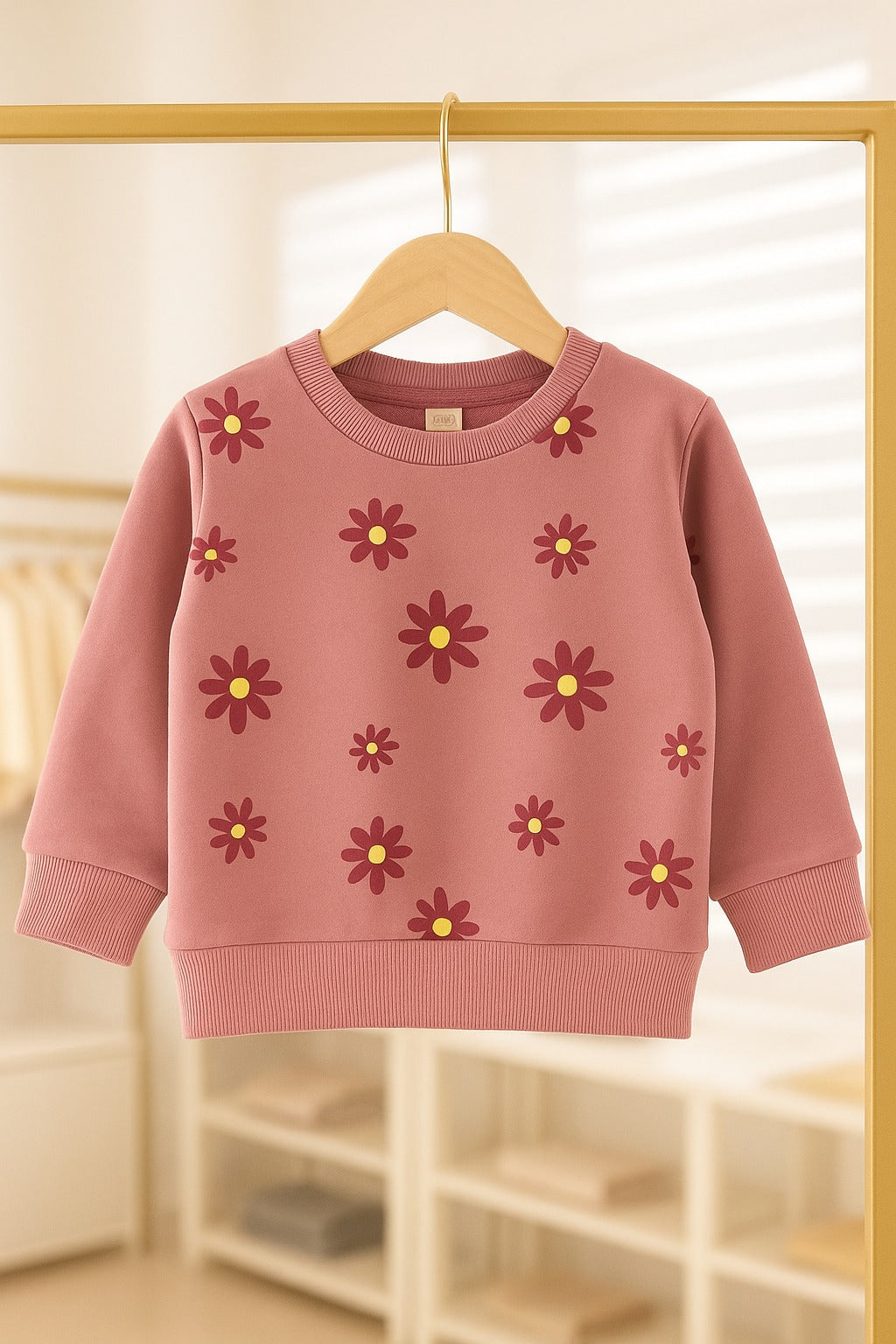 Junior Republic Flowers Printed Fleece Winter Sweatshirt - Rs. 499 SALE