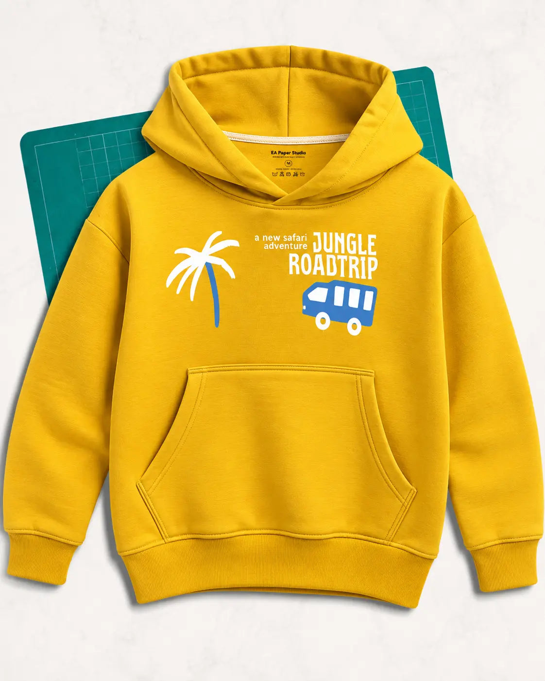 Junior Republic Jungle Roadtrip Printed Kids Fleece Winter Hoodies for boys and Girls - HD-057