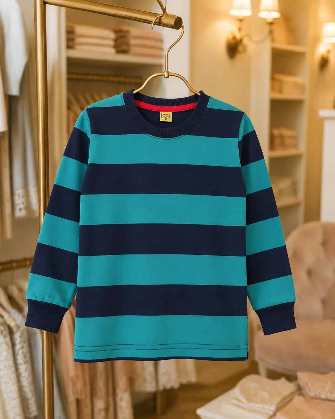 *Minor Fault* Kid's Stripes Style long Sleeves Shirt - LS-002