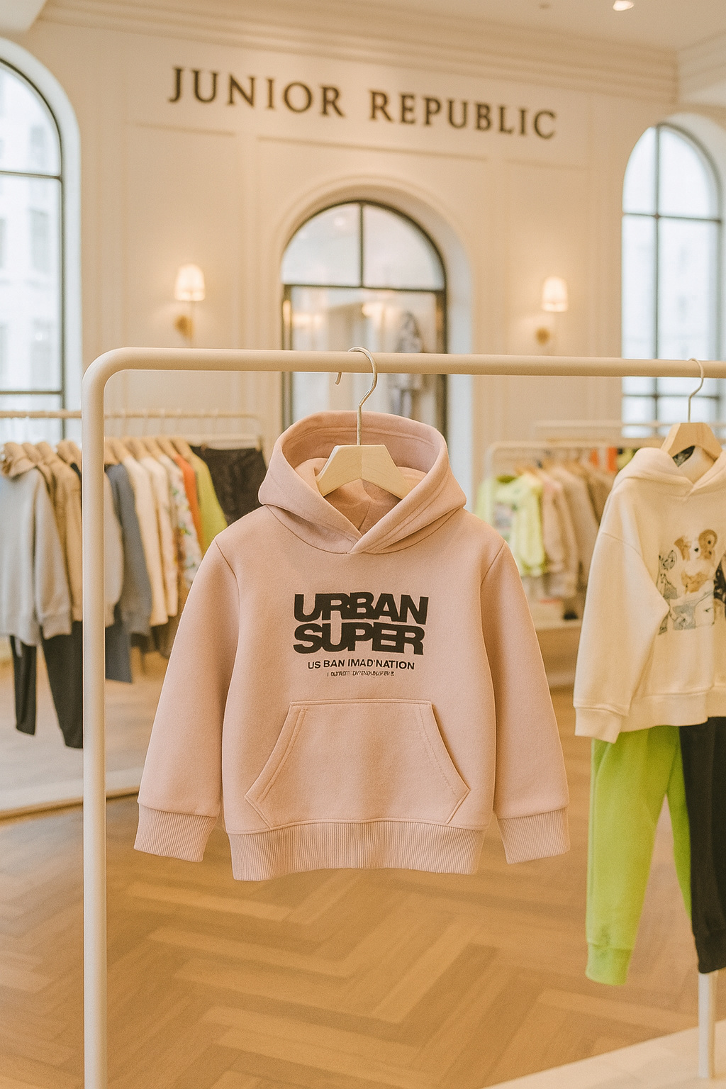 Junior Republic Urban Super Printed Kids Fleece Winter Hoodies for Boys and Girls