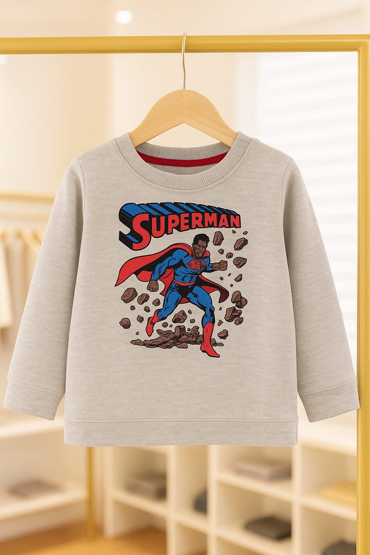J unior Republic Superman Printed Long Sleeve Fleece Winter Shirt - Rs. 499 SALE