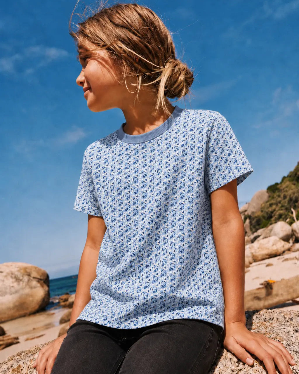 Kid's all over Miniature Print Tee Shirt - TE-018