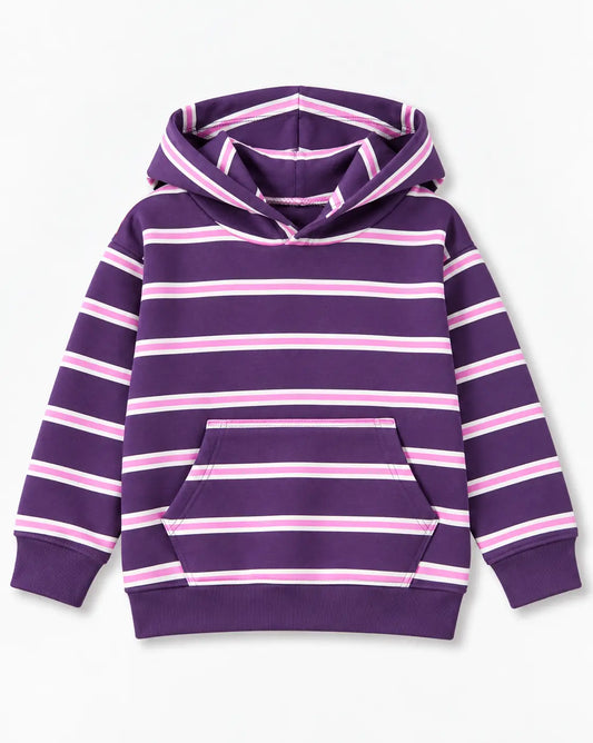Kids Stripes Style Fleece Winter Hoodies for boys and Girls - HD-065