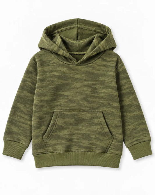 Kids Textured Print Fleece Winter Hoodies for boys and Girls - HD-067