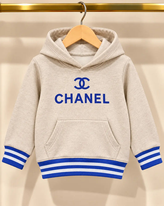 Kids Chanel Printed Fleece Winter Hoodies for boys and Girls - HD-077