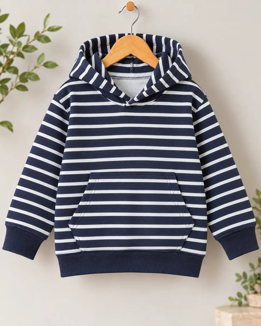 Kids Stripes Style Fleece Winter Hoodies for boys and Girls - HD-079