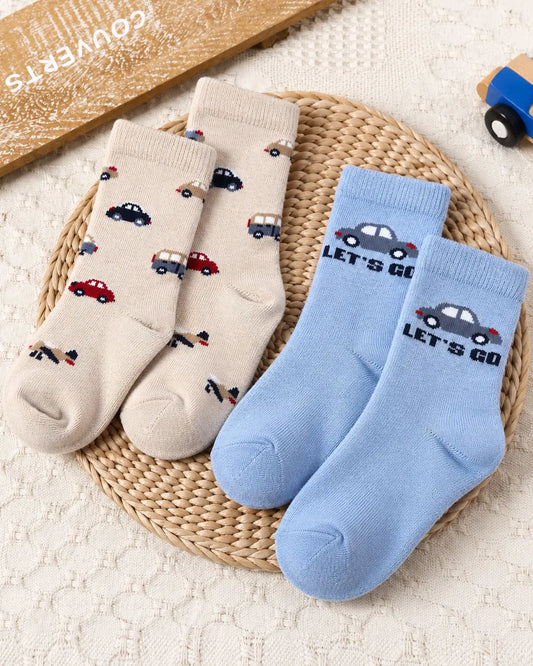 Premium Kids Socks – 2 Pairs (4 Pcs) | Export Quality - Soc- 006
