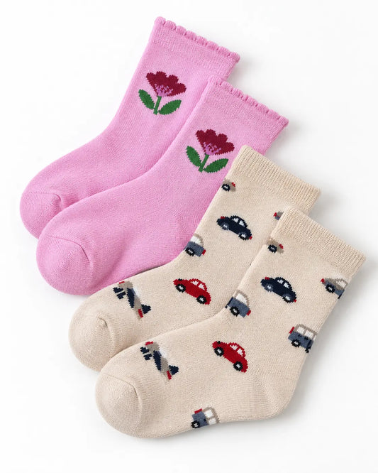Premium Kids Socks – 2 Pairs (4 Pcs) | Export Quality - Soc- 007