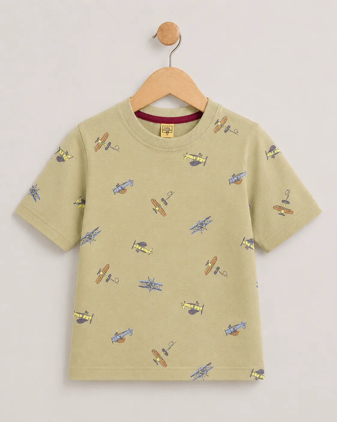 Junior Republic Kid's all over Airplane Printed Tee Shirt